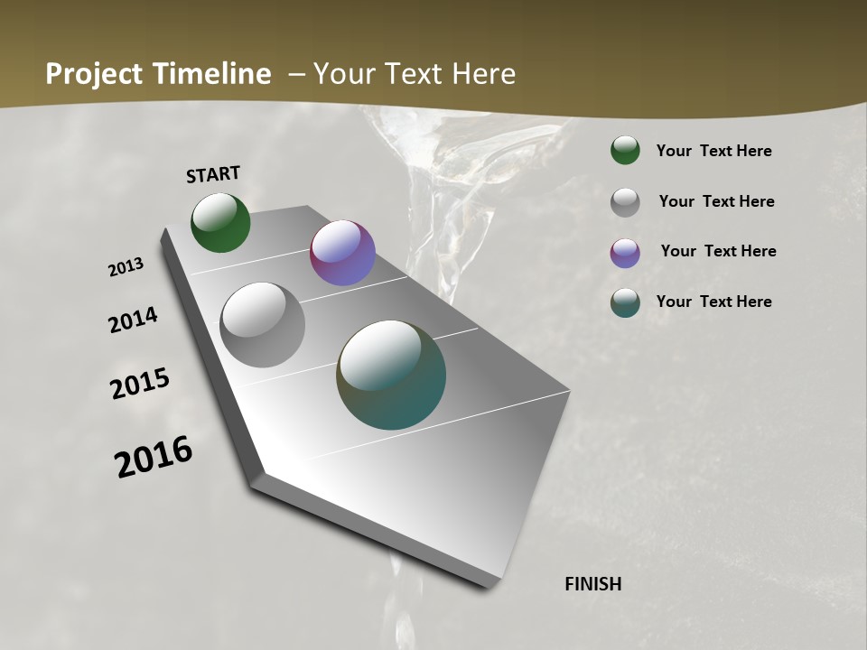 A Water Faucet With A Stream Of Water Coming Out Of It PowerPoint Template