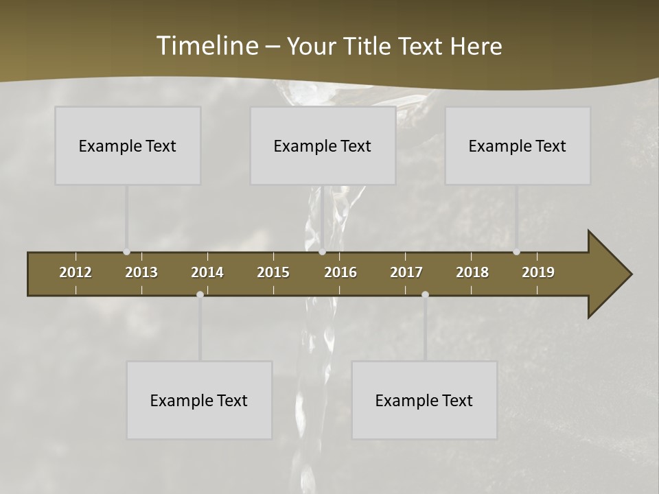 A Water Faucet With A Stream Of Water Coming Out Of It PowerPoint Template