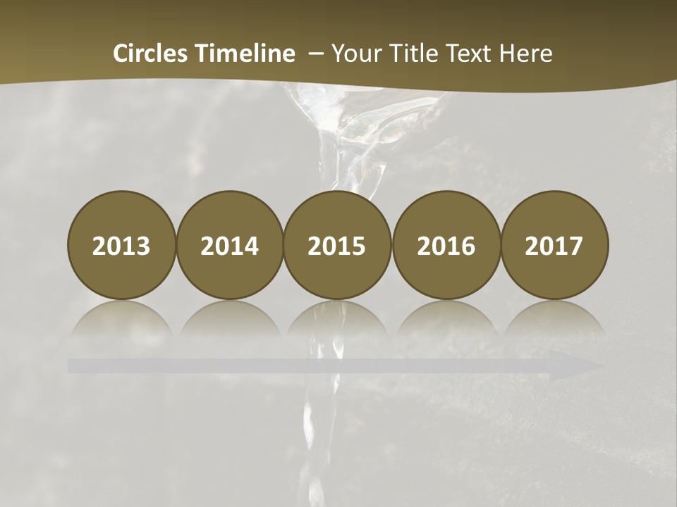 A Water Faucet With A Stream Of Water Coming Out Of It PowerPoint Template