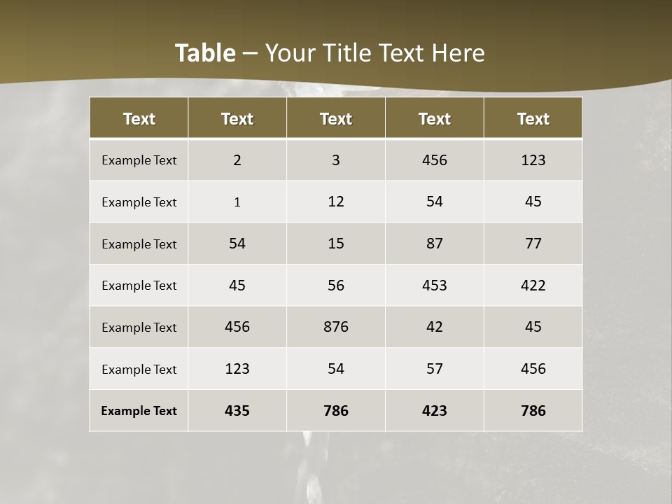 A Water Faucet With A Stream Of Water Coming Out Of It PowerPoint Template