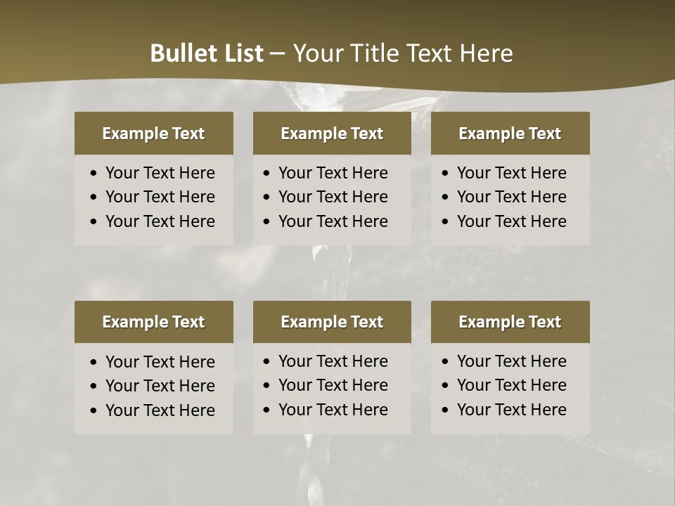 A Water Faucet With A Stream Of Water Coming Out Of It PowerPoint Template