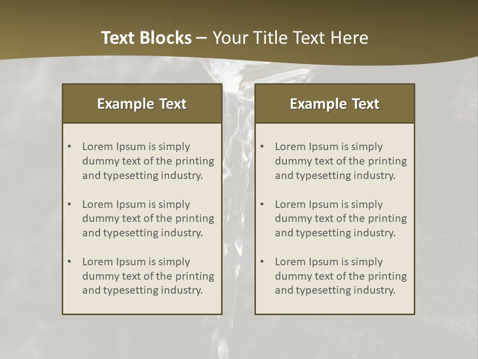 A Water Faucet With A Stream Of Water Coming Out Of It PowerPoint Template