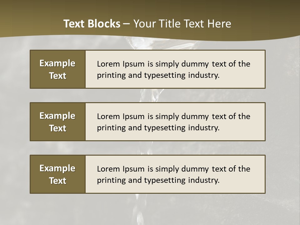 A Water Faucet With A Stream Of Water Coming Out Of It PowerPoint Template