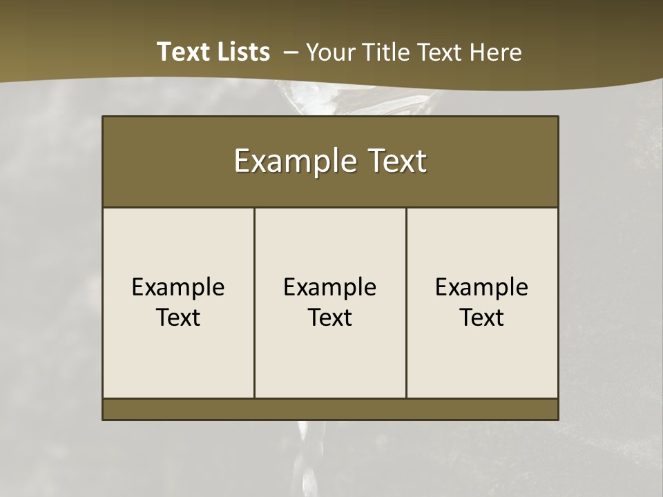 A Water Faucet With A Stream Of Water Coming Out Of It PowerPoint Template