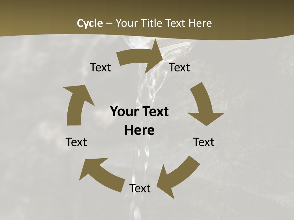 A Water Faucet With A Stream Of Water Coming Out Of It PowerPoint Template