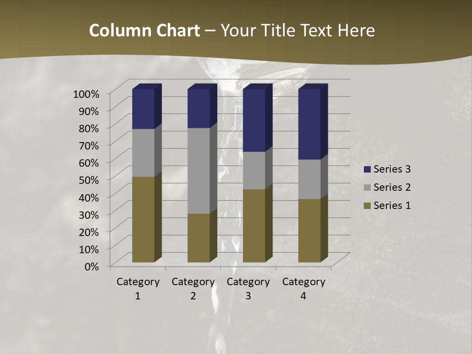 A Water Faucet With A Stream Of Water Coming Out Of It PowerPoint Template
