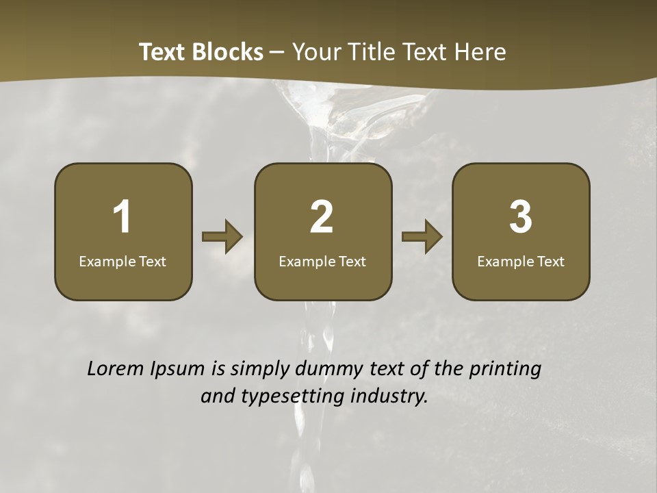 A Water Faucet With A Stream Of Water Coming Out Of It PowerPoint Template