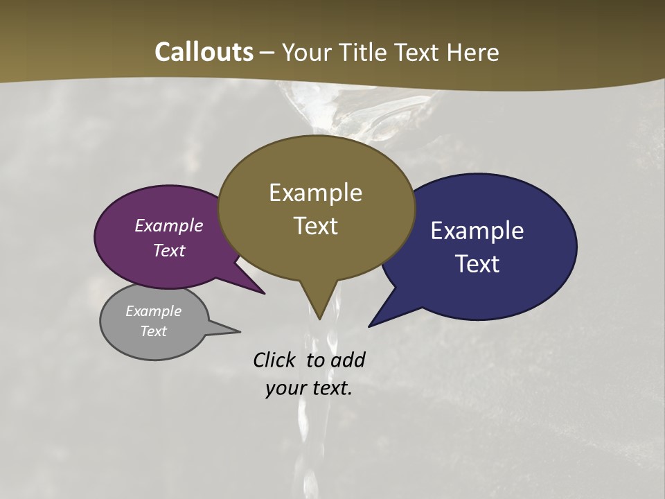A Water Faucet With A Stream Of Water Coming Out Of It PowerPoint Template