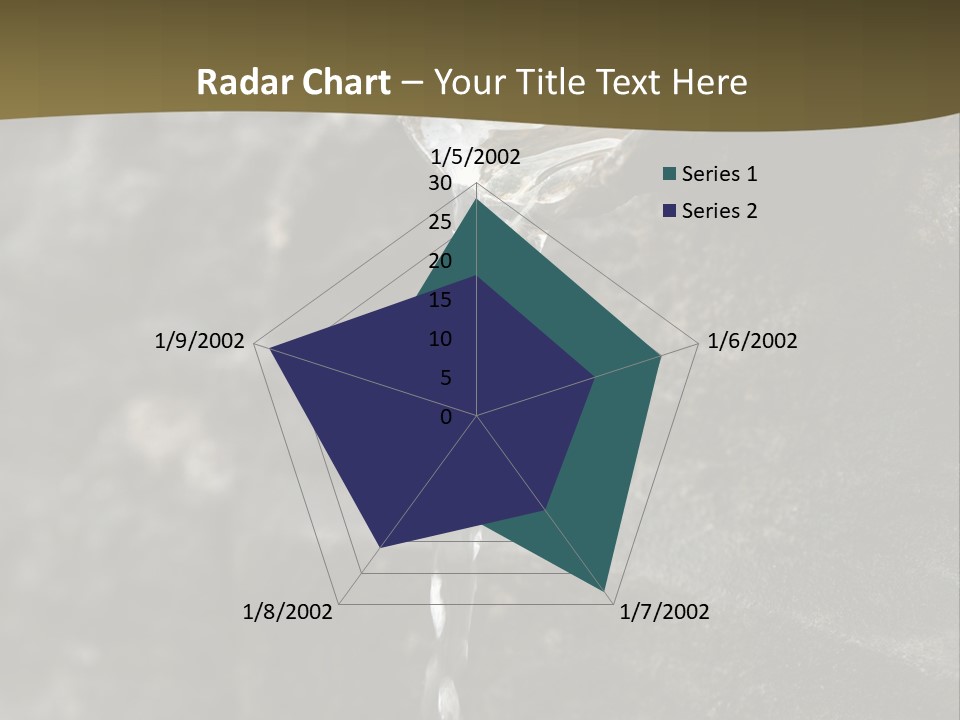 A Water Faucet With A Stream Of Water Coming Out Of It PowerPoint Template