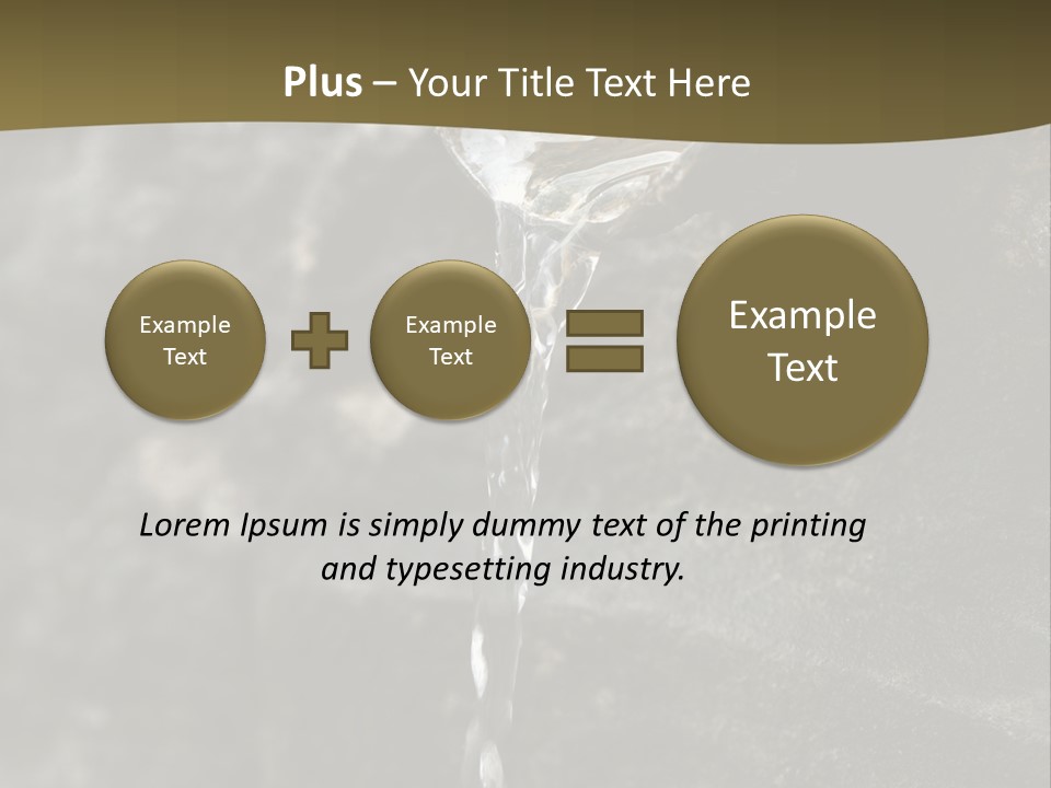 A Water Faucet With A Stream Of Water Coming Out Of It PowerPoint Template