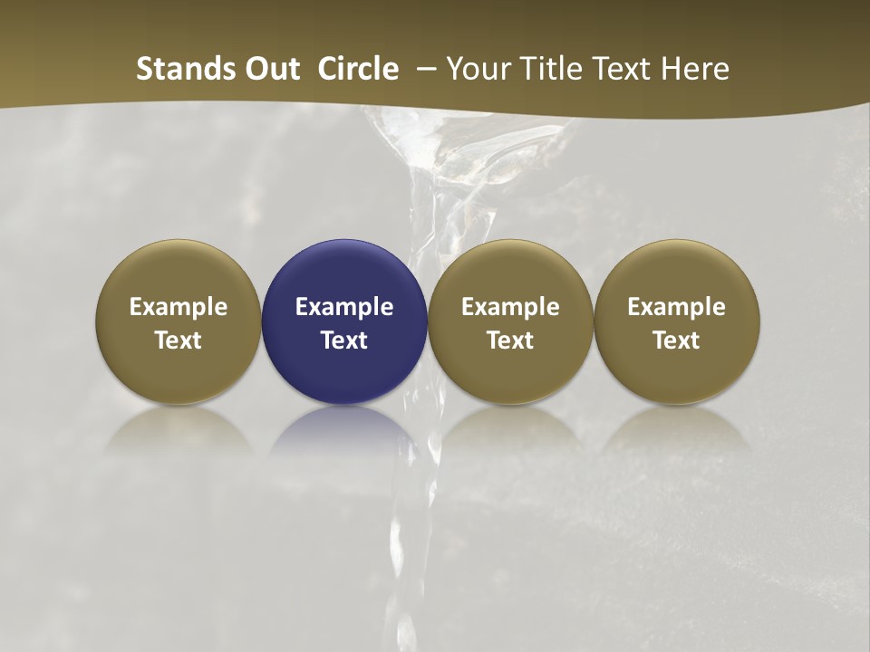 A Water Faucet With A Stream Of Water Coming Out Of It PowerPoint Template