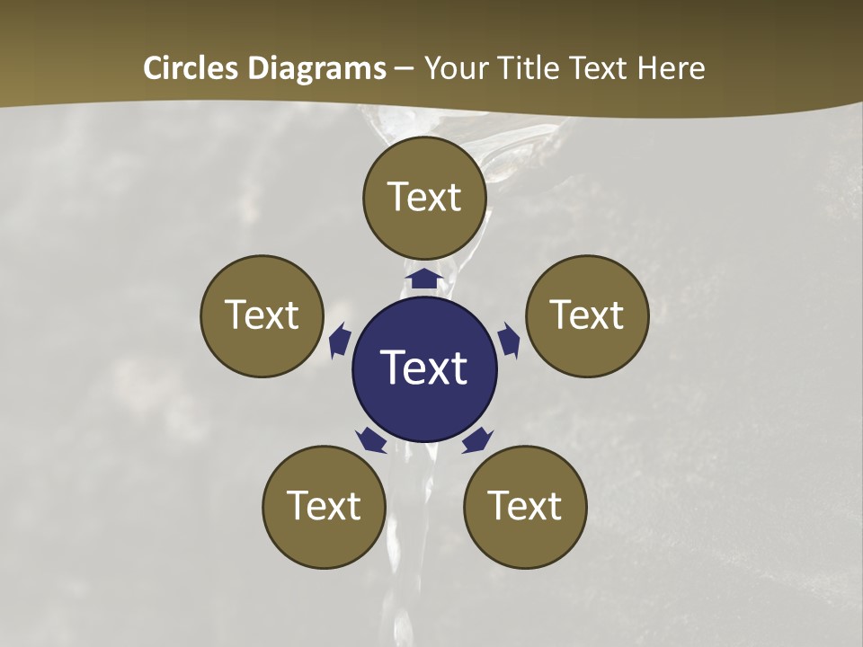 A Water Faucet With A Stream Of Water Coming Out Of It PowerPoint Template