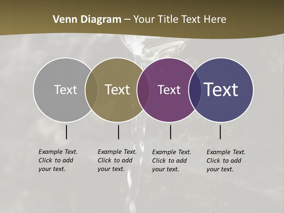 A Water Faucet With A Stream Of Water Coming Out Of It PowerPoint Template