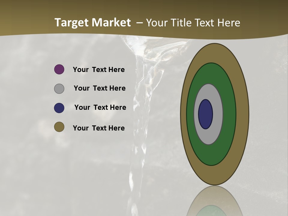 A Water Faucet With A Stream Of Water Coming Out Of It PowerPoint Template