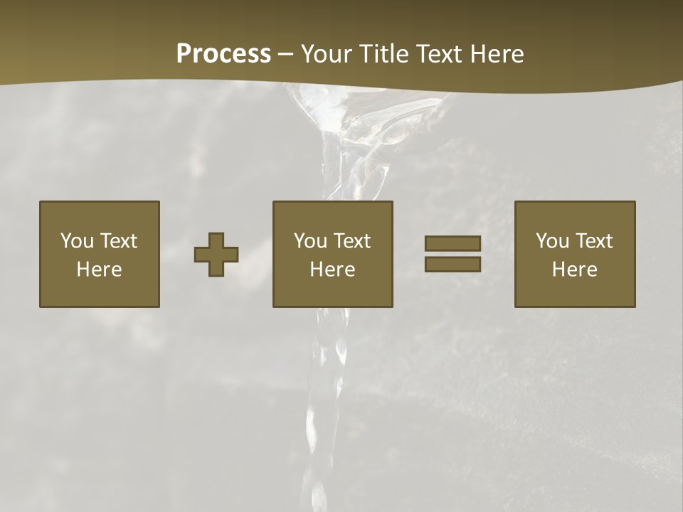 A Water Faucet With A Stream Of Water Coming Out Of It PowerPoint Template