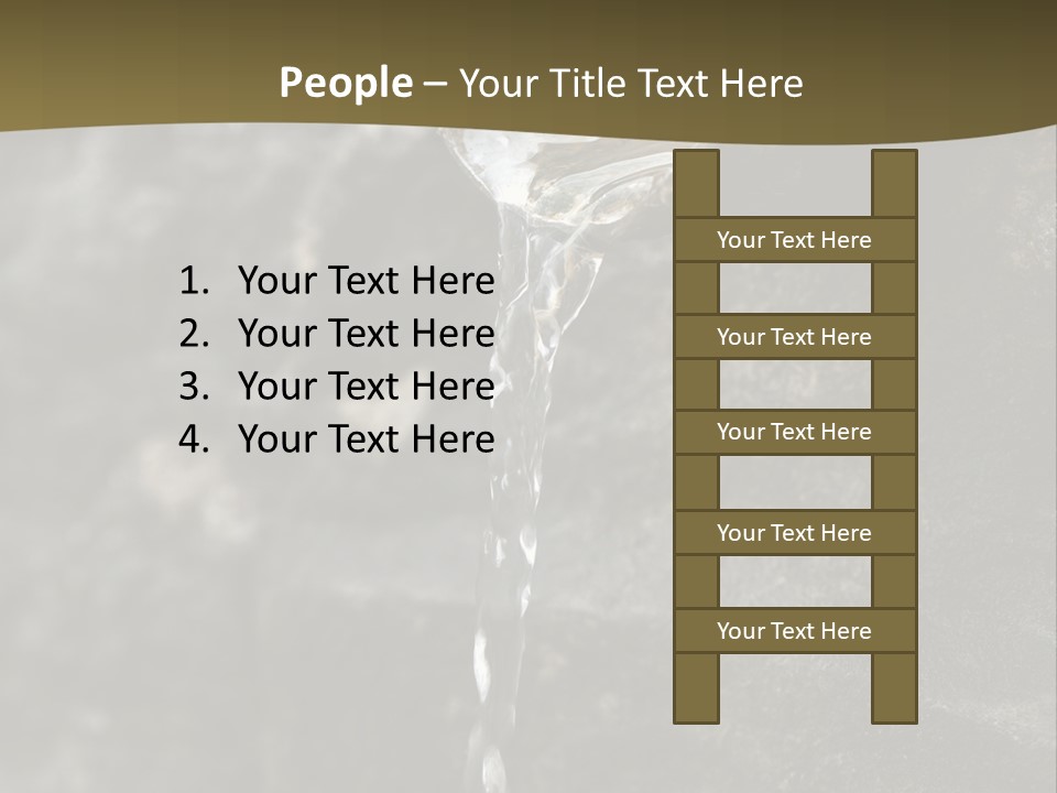 A Water Faucet With A Stream Of Water Coming Out Of It PowerPoint Template