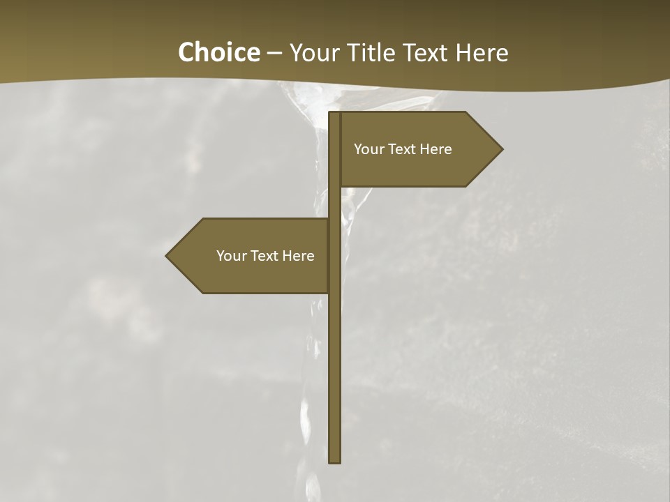 A Water Faucet With A Stream Of Water Coming Out Of It PowerPoint Template