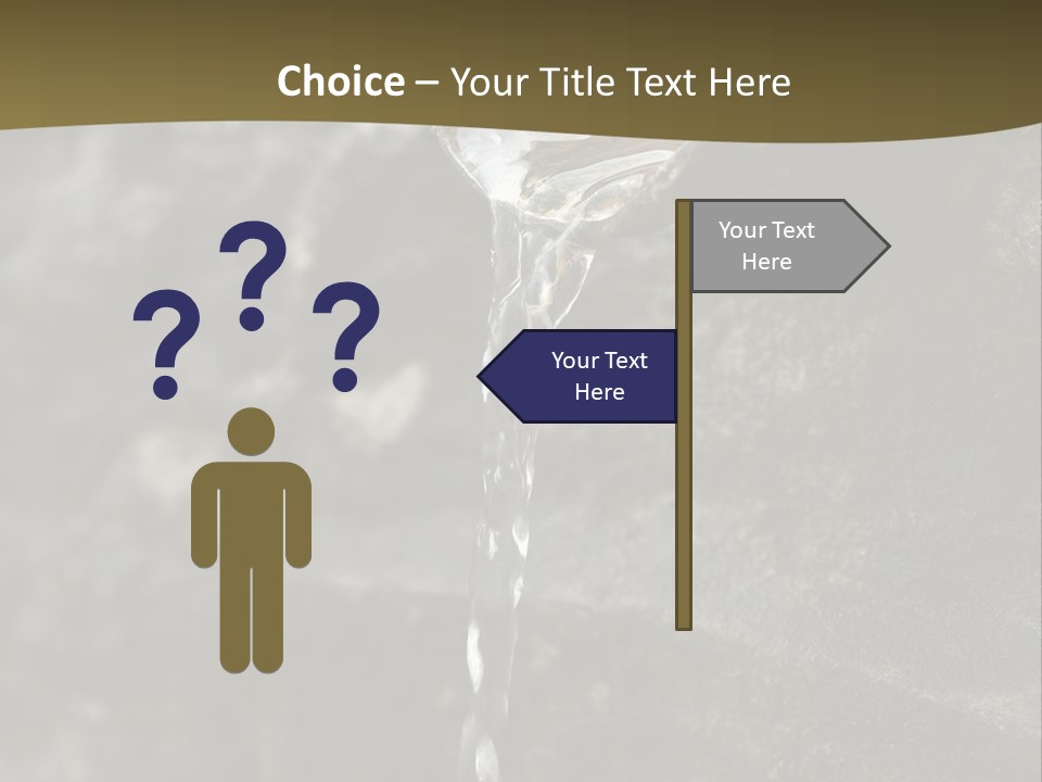 A Water Faucet With A Stream Of Water Coming Out Of It PowerPoint Template