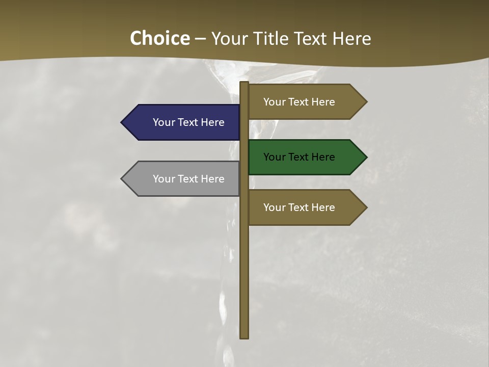 A Water Faucet With A Stream Of Water Coming Out Of It PowerPoint Template