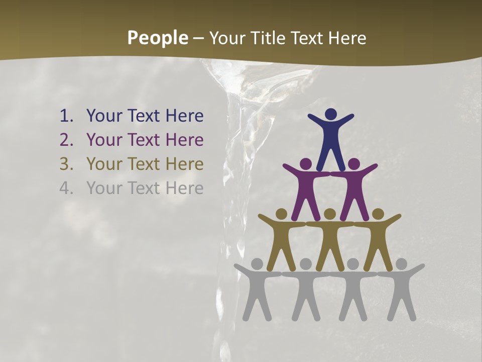 A Water Faucet With A Stream Of Water Coming Out Of It PowerPoint Template