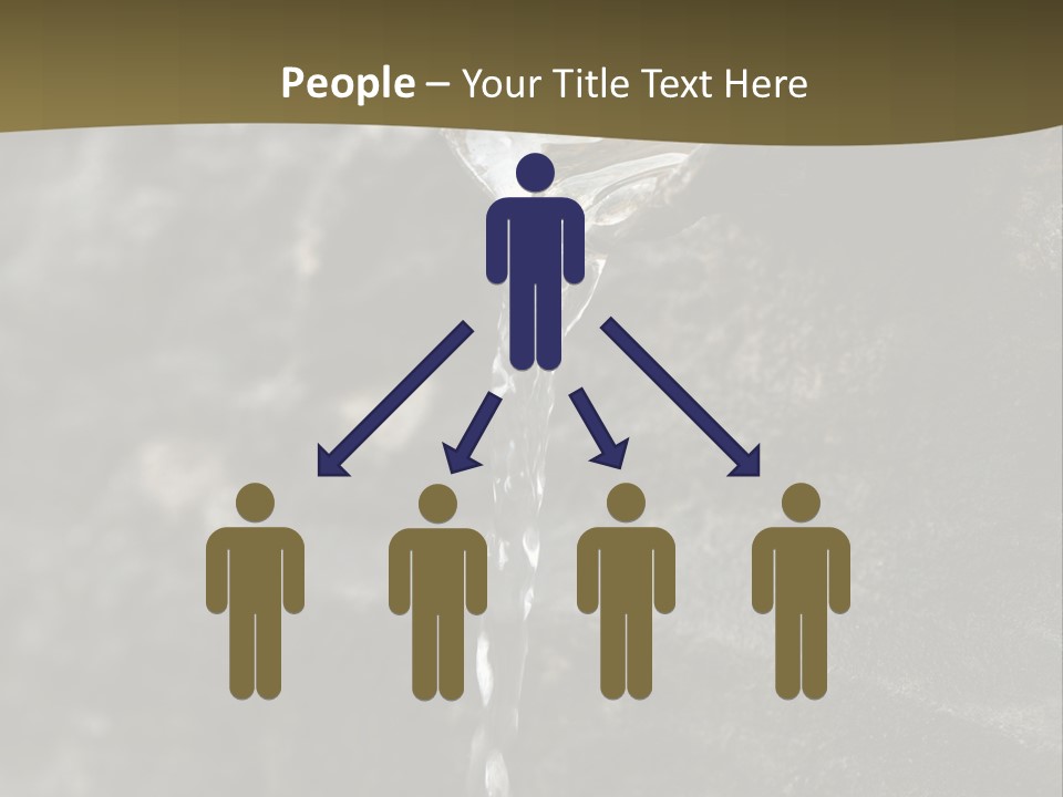 A Water Faucet With A Stream Of Water Coming Out Of It PowerPoint Template