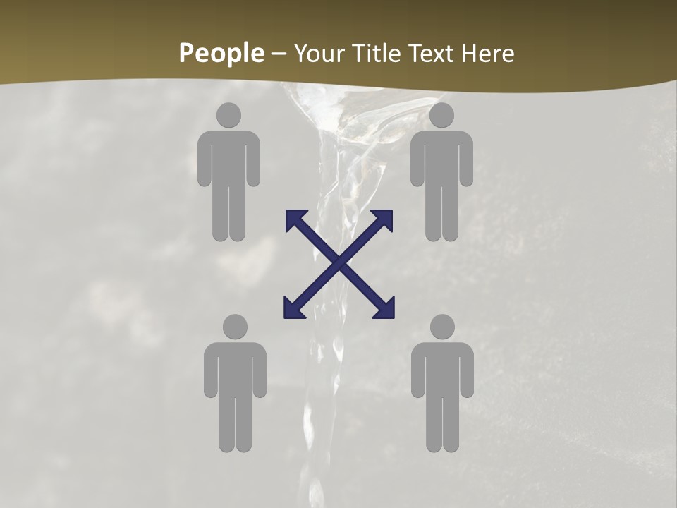 A Water Faucet With A Stream Of Water Coming Out Of It PowerPoint Template