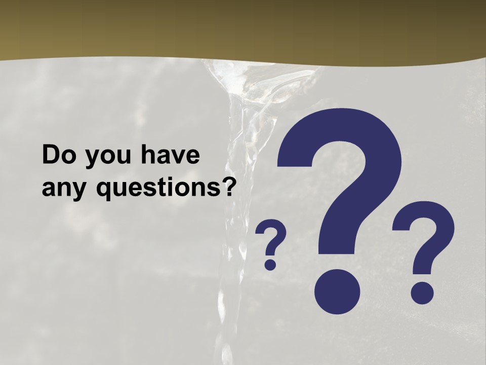 A Water Faucet With A Stream Of Water Coming Out Of It PowerPoint Template