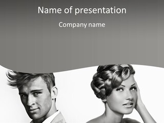 Hairstyle Fine Cool PowerPoint Template