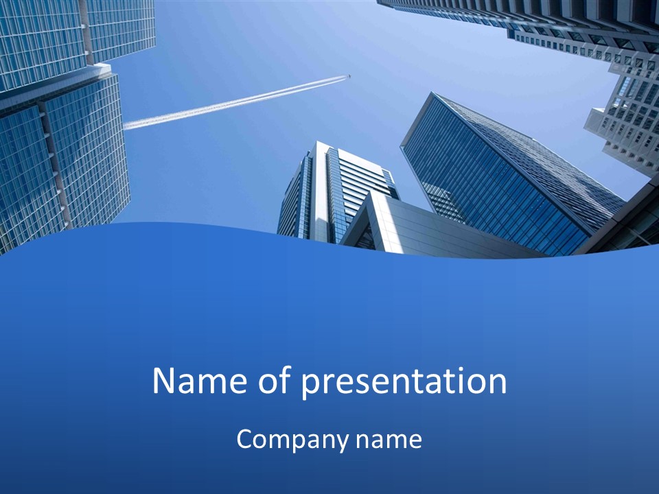 Blue Aeroplane Modern PowerPoint Template