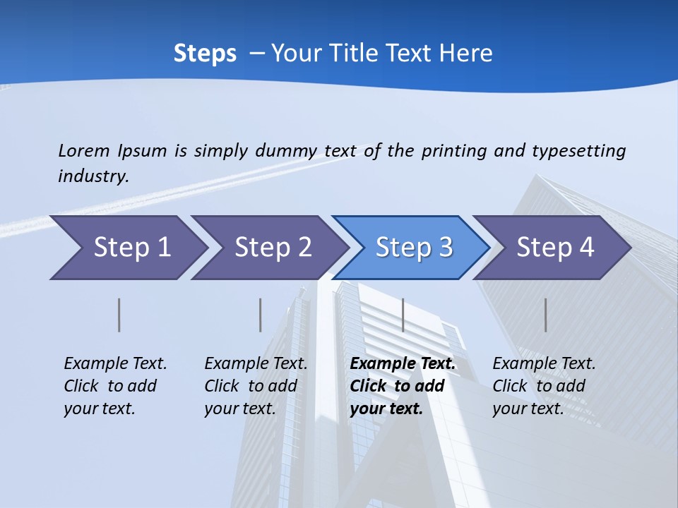 Blue Aeroplane Modern PowerPoint Template