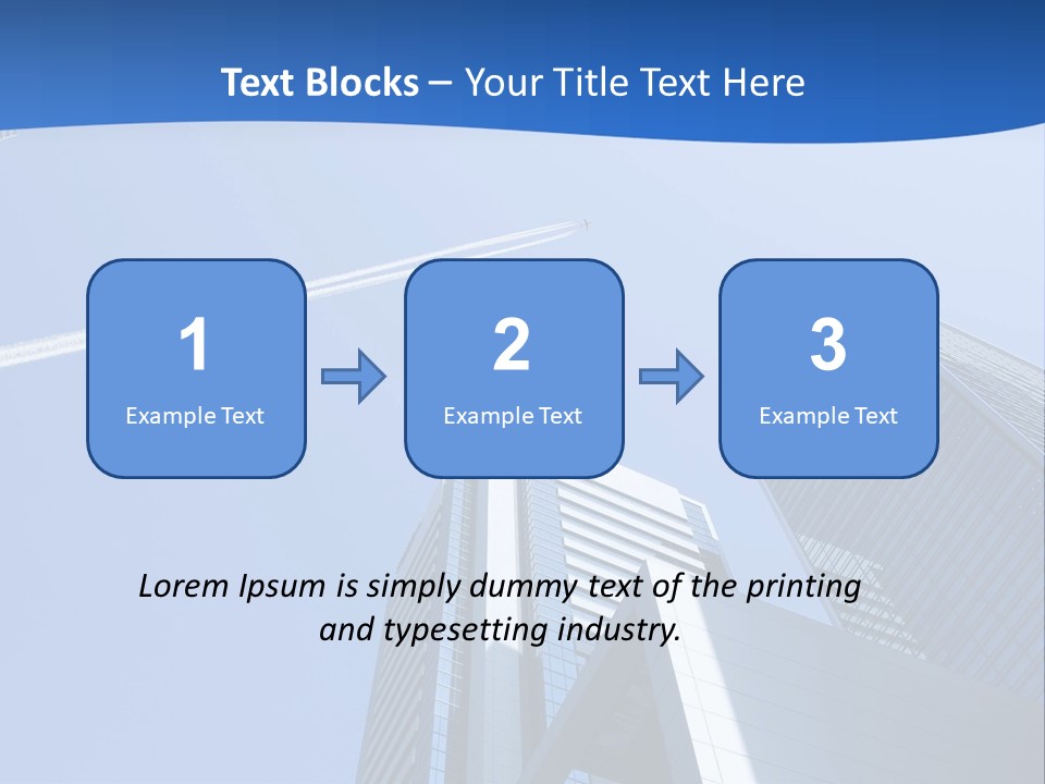 Blue Aeroplane Modern PowerPoint Template