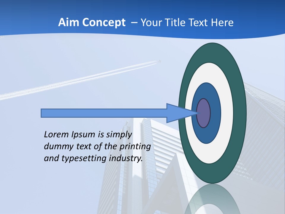 Blue Aeroplane Modern PowerPoint Template