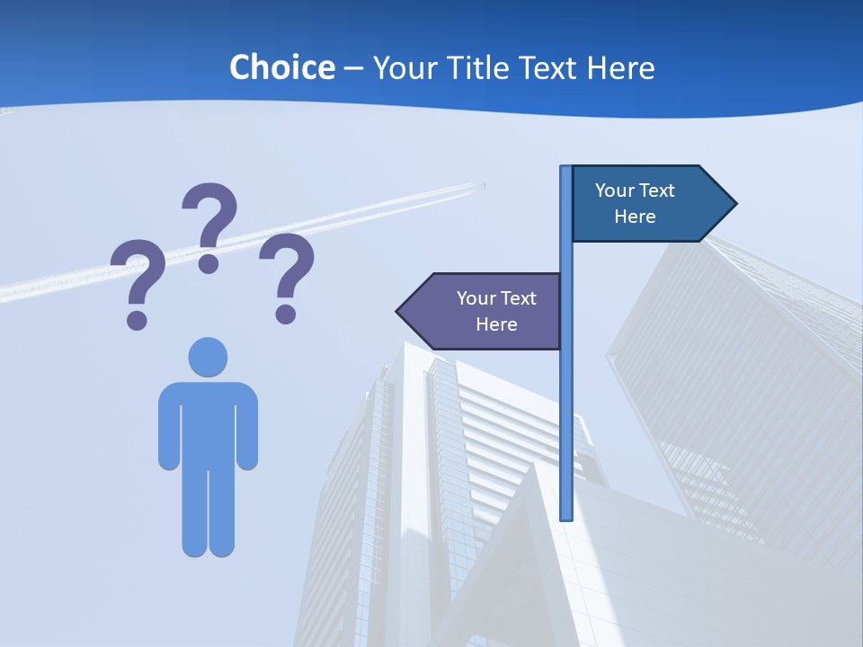 Blue Aeroplane Modern PowerPoint Template