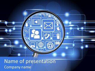 Connectivity Web People PowerPoint Template