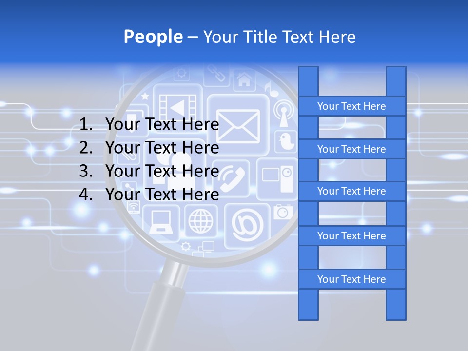 Connectivity Web People PowerPoint Template