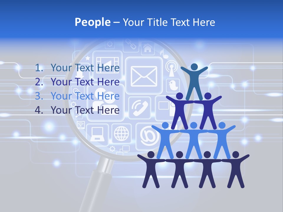 Connectivity Web People PowerPoint Template