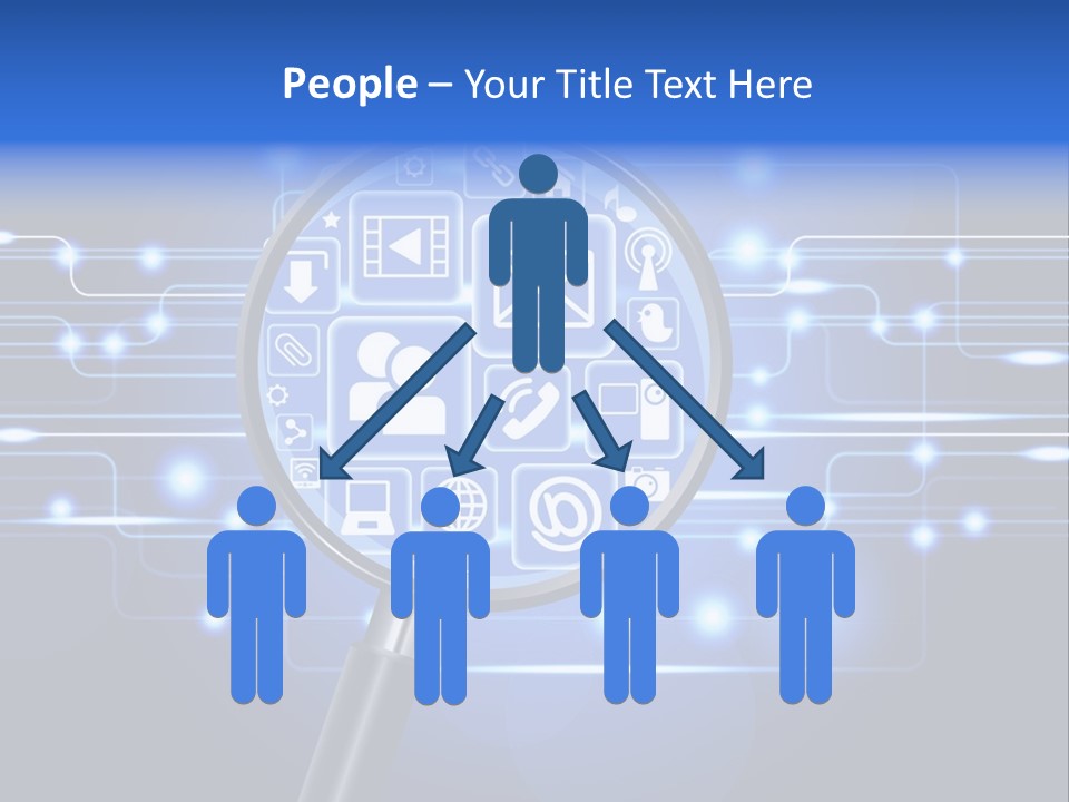 Connectivity Web People PowerPoint Template