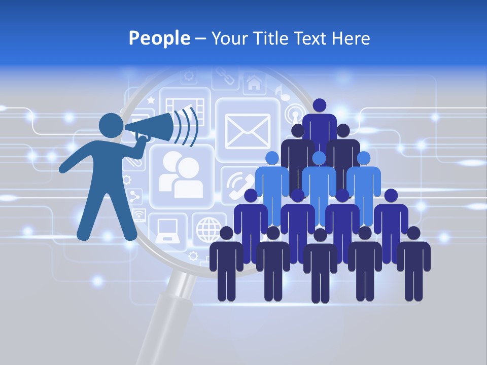 Connectivity Web People PowerPoint Template