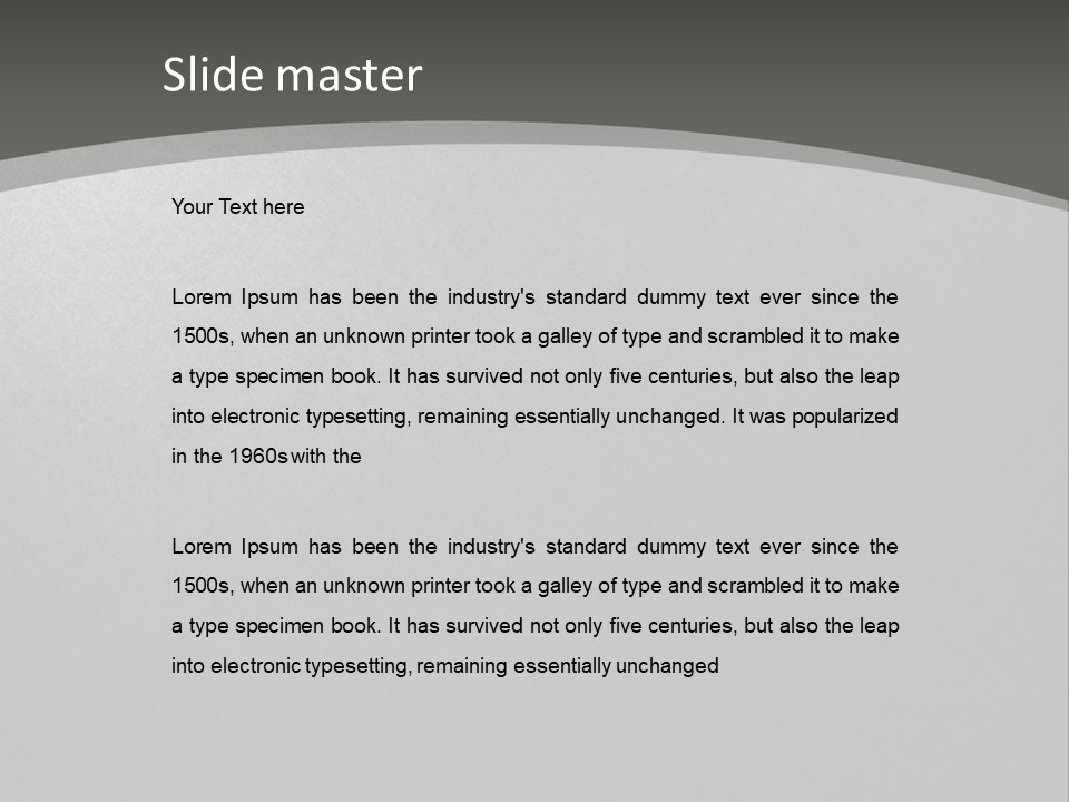 Monochrome Copyspace Poster PowerPoint Template