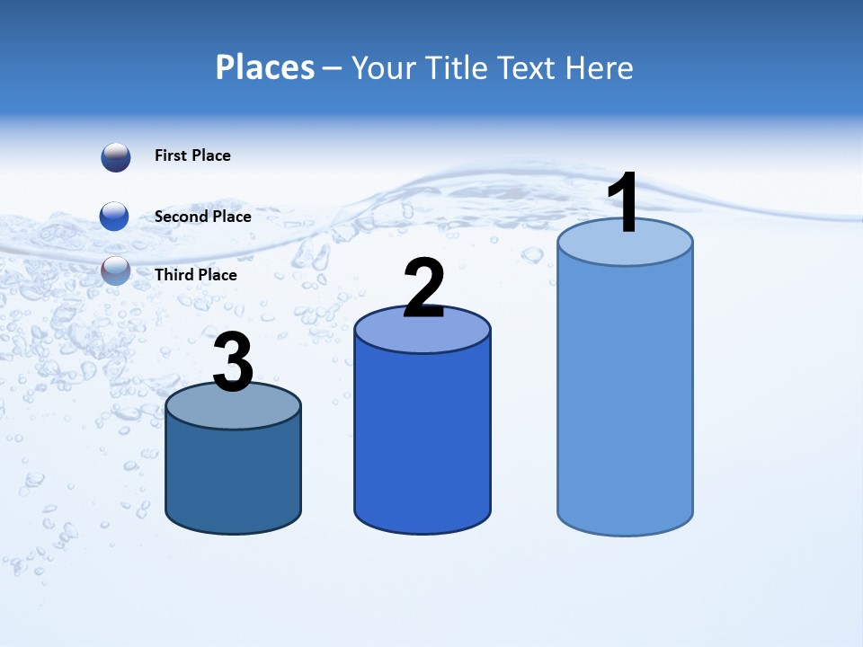 A Blue Water Powerpoint Presentation With Bubbles PowerPoint Template