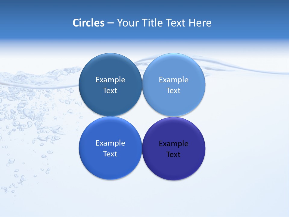 A Blue Water Powerpoint Presentation With Bubbles PowerPoint Template