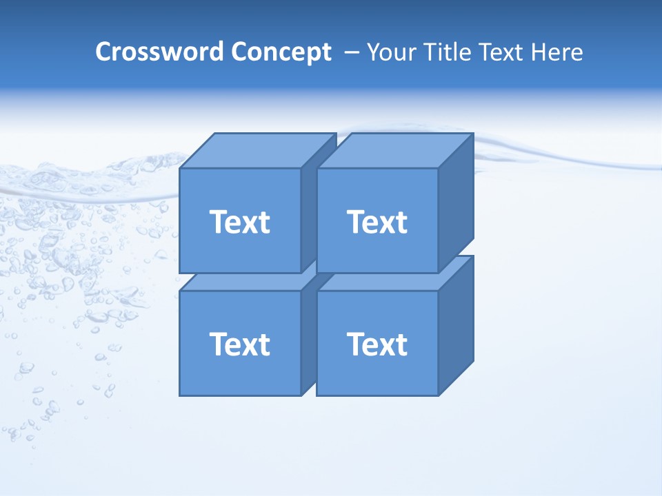 A Blue Water Powerpoint Presentation With Bubbles PowerPoint Template