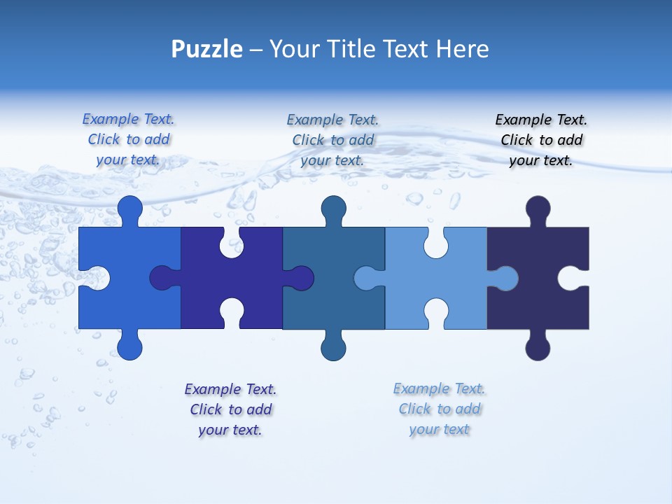 A Blue Water Powerpoint Presentation With Bubbles PowerPoint Template