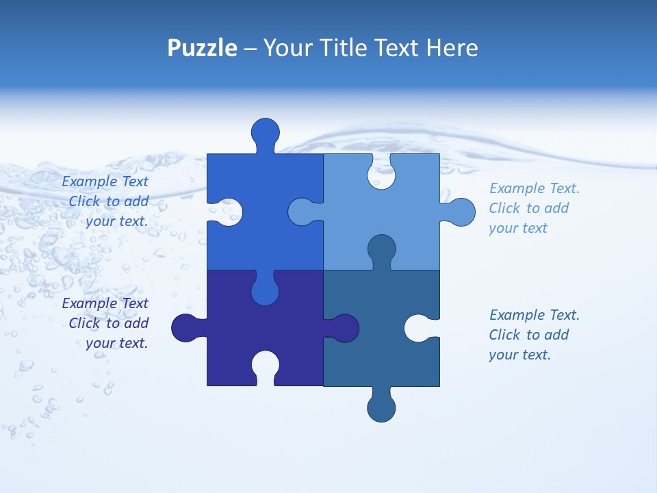 A Blue Water Powerpoint Presentation With Bubbles PowerPoint Template