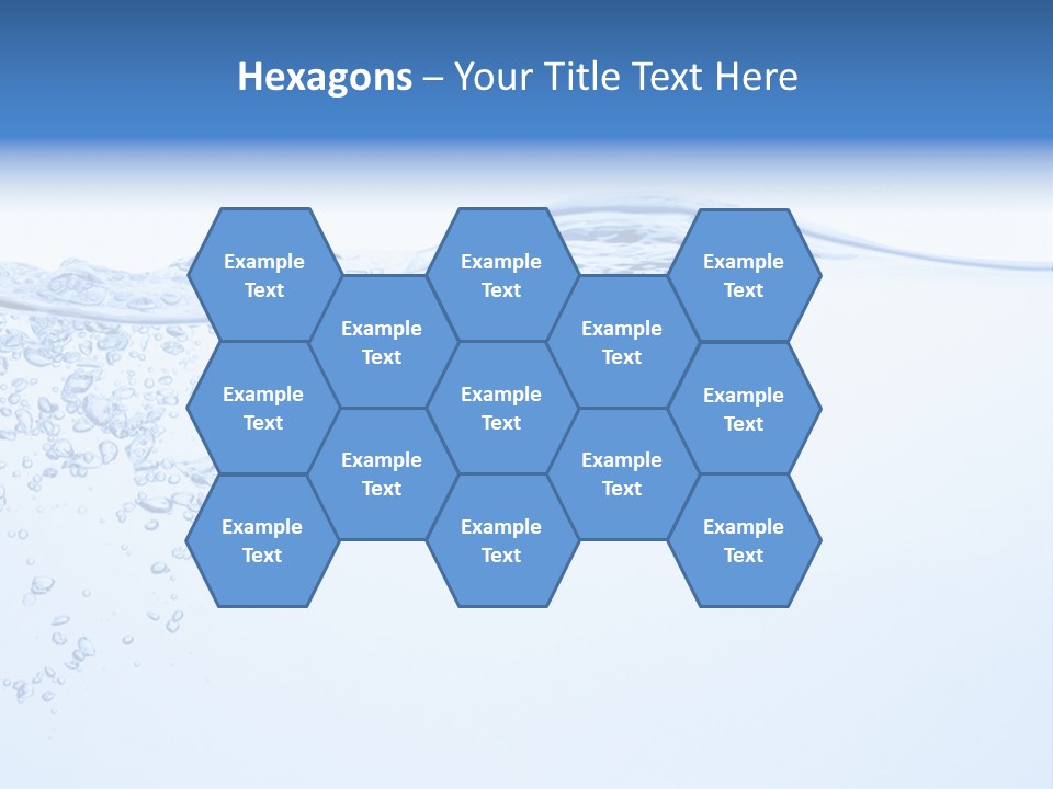 A Blue Water Powerpoint Presentation With Bubbles PowerPoint Template