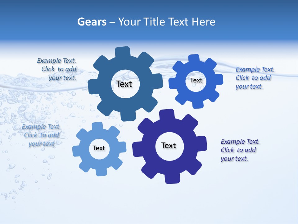 A Blue Water Powerpoint Presentation With Bubbles PowerPoint Template