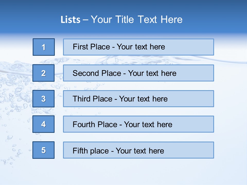 A Blue Water Powerpoint Presentation With Bubbles PowerPoint Template