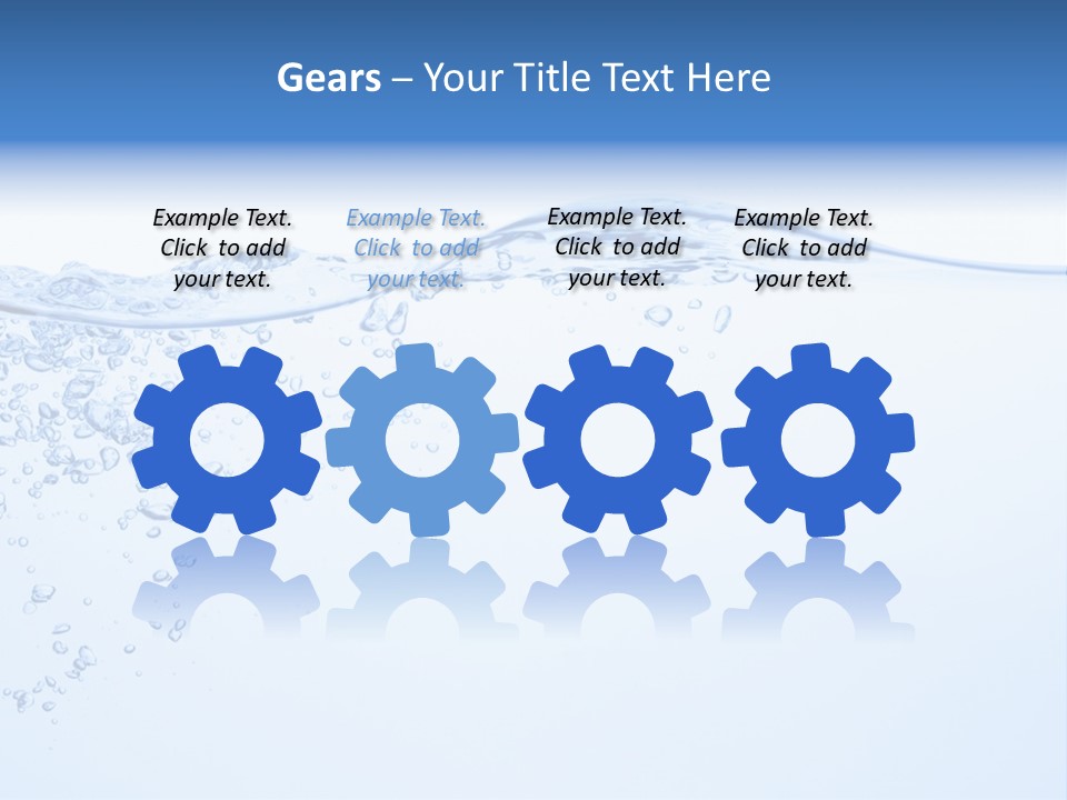 A Blue Water Powerpoint Presentation With Bubbles PowerPoint Template