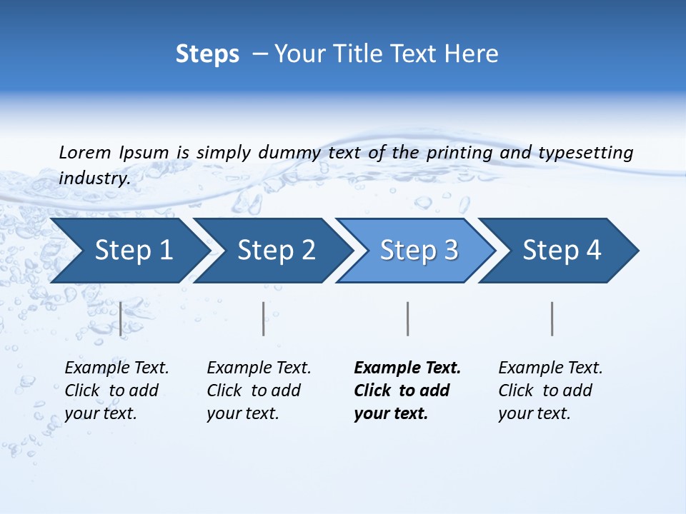 A Blue Water Powerpoint Presentation With Bubbles PowerPoint Template