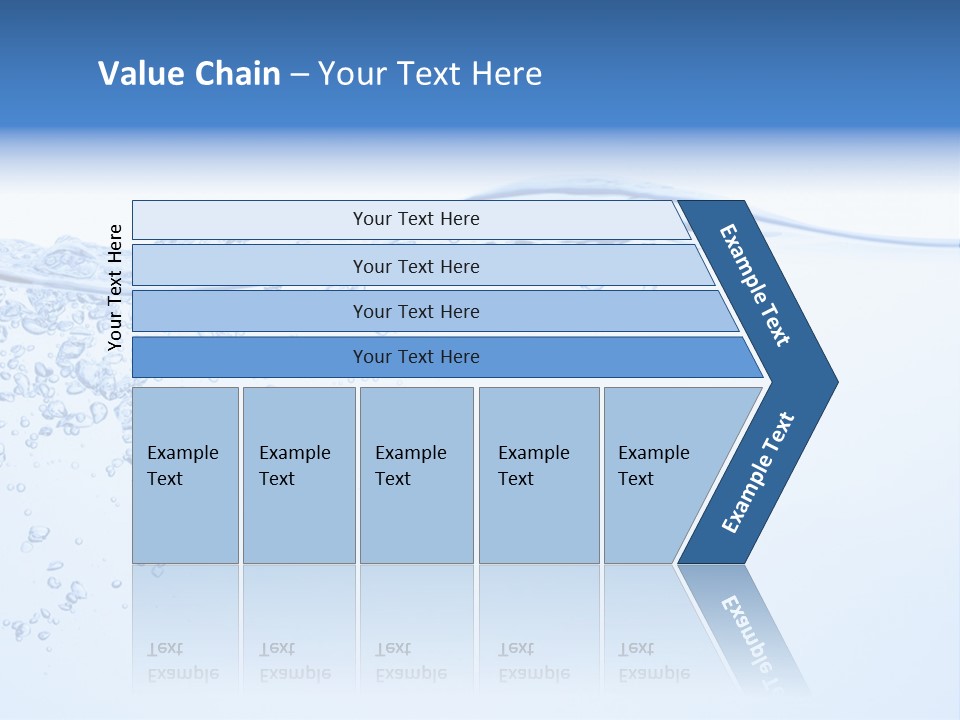 A Blue Water Powerpoint Presentation With Bubbles PowerPoint Template